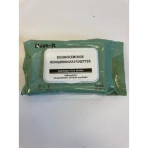 Servietter desinficerende 75% alkohol 50 stk