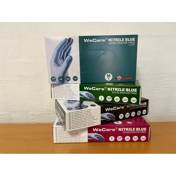 We care Nitril handsker str. S,M,L og XL