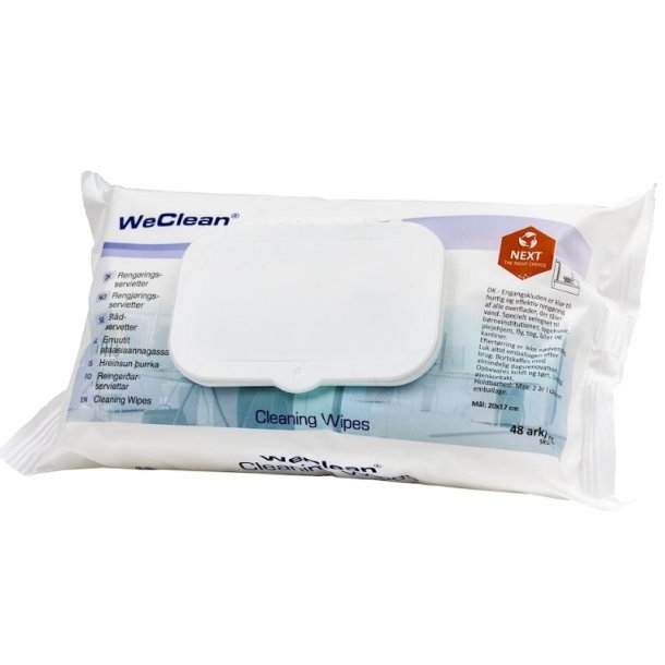 WeClean� Cleaning Wipes, 17x20 cm, 48 wipes